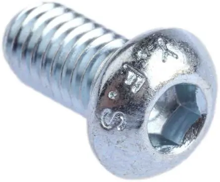 Produktfoto 1 von RS PRO Innensechskant Linsenkopf Innensechskantschraube, Stahl Glanzzink, M6, M6 12 mm