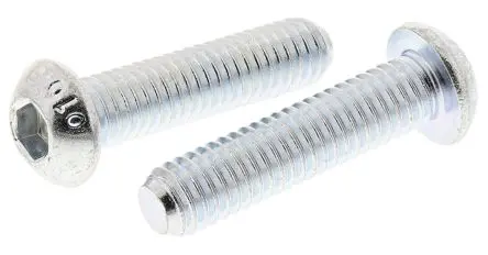 Produktfoto 1 von RS PRO Innensechskant Linsenkopf Innensechskantschraube, Stahl Glanzzink, M6, M6 25 mm