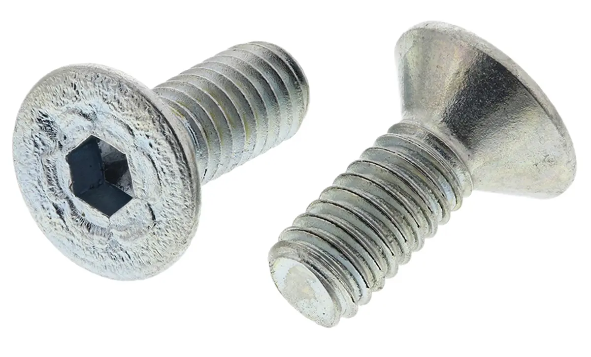 Produktfoto 1 von RS PRO Senkkopf Innensechskantschraube, Stahl verzinkt, M4 x 0.7mm, 10mm