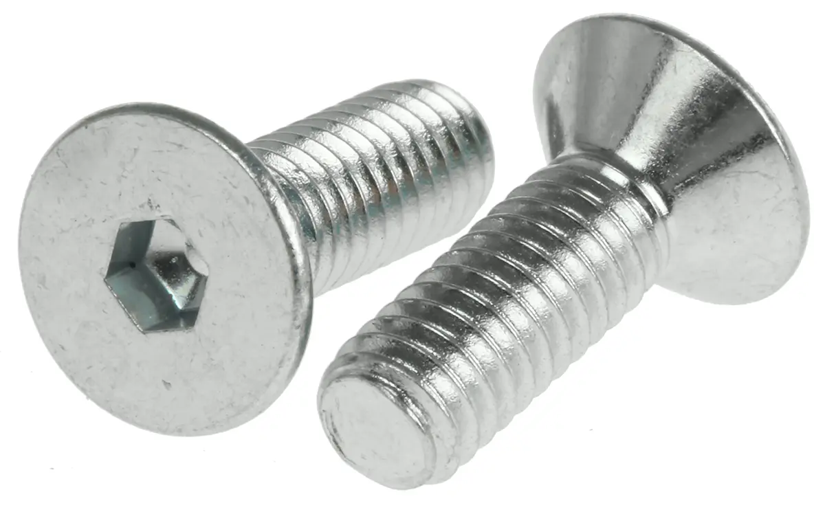 RS PRO Senkkopf Innensechskantschraube, Stahl verzinkt, M4 x 0.7mm, 12mm