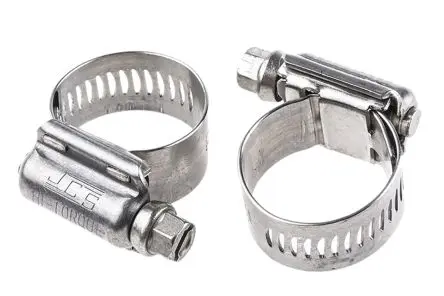 HI-TORQUE Edelstahl Schlauchschelle Schneckengewinde, mit Schlitzsechskantschraube 27 mm