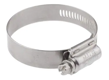 Produktfoto 1 von HI-TORQUE Edelstahl Schlauchschelle Schneckengewinde, mit Schlitzsechskantschraube 65 mm