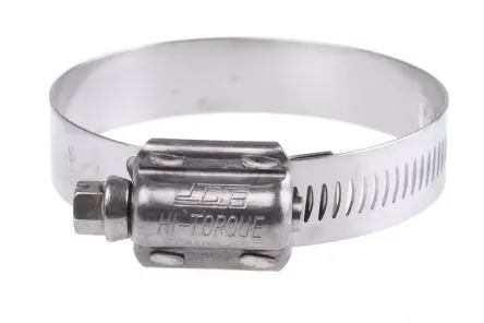 Produktfoto 1 von HI-TORQUE Edelstahl Schlauchschelle Schneckengewinde, mit Schlitzsechskantschraube 70 mm