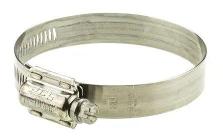 Produktfoto 1 von HI-TORQUE Edelstahl Schlauchschelle Schneckengewinde, mit Schlitzsechskantschraube 80 mm