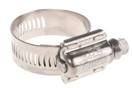Produktfoto 1 von HI-TORQUE Edelstahl Schlauchschelle Schneckengewinde, mit Schlitzsechskantschraube 40 mm