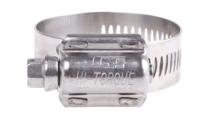 Produktfoto 1 von HI-TORQUE Edelstahl Schlauchschelle Schneckengewinde, mit Schlitzsechskantschraube 45 mm