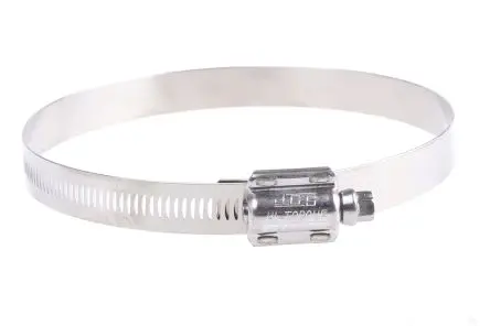 Produktfoto 1 von HI-TORQUE Edelstahl Schlauchschelle Schneckengewinde, mit Schlitzsechskantschraube 140 mm
