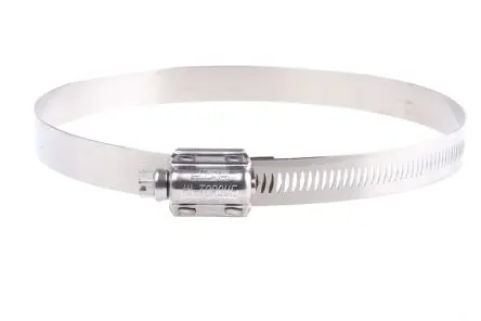 Produktfoto 1 von HI-TORQUE Edelstahl Schlauchschelle Schneckengewinde, mit Schlitzsechskantschraube 160 mm
