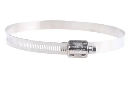 Produktfoto 1 von HI-TORQUE Edelstahl Schlauchschelle Schneckengewinde, mit Schlitzsechskantschraube 180 mm