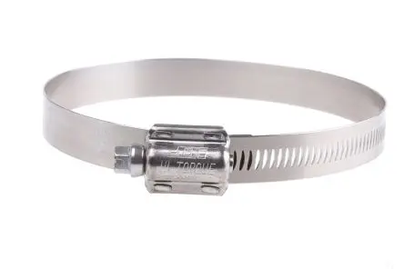 Produktfoto 1 von HI-TORQUE Edelstahl Schlauchschelle Schneckengewinde, mit Schlitzsechskantschraube 120 mm