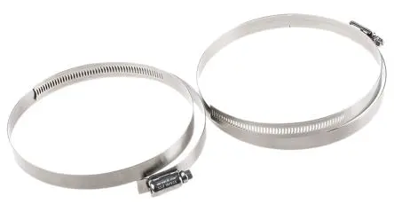 Produktfoto 1 von HI-TORQUE Edelstahl Schlauchschelle Schneckengewinde, mit Schlitzsechskantschraube 240 mm