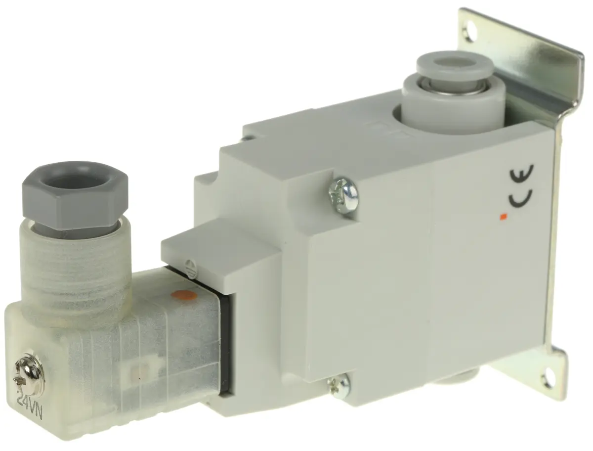 Produktfoto 1 von SMC VQ20 Pneumatik-Magnetventil 2/2 Einzelplatzinstallation, Pneumatisch/Feder-betätigt 24V dc