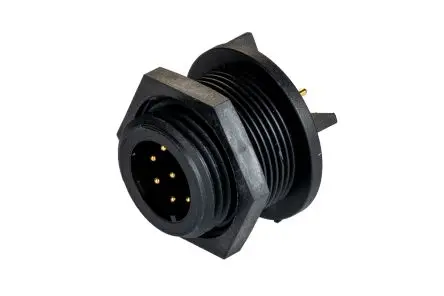 Bulgin Buccaneer 400 19 Miniature Rundsteckverbinder Stecker 8-polig Stecker 5A Leiterplattenmontage IP68
