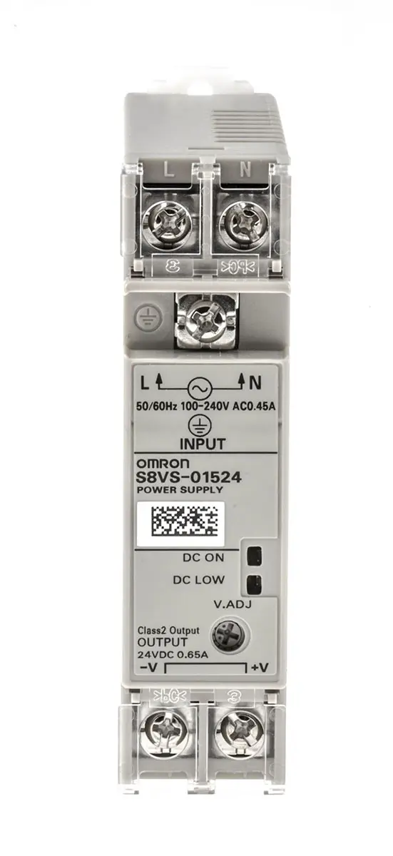 Produktfoto 1 von Omron S8VS DIN-Schienen Netzteil Getaktet 24V dc / 650mA 15W 85 → 264V ac