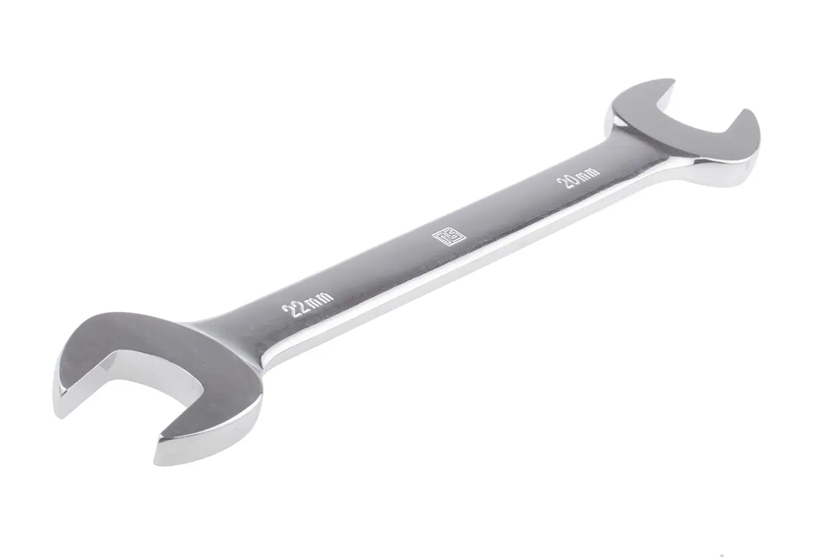 Produktfoto 1 von RS PRO Doppelgabelschlüssel Metrisch, CrV-Stahl, Länge 225 mm