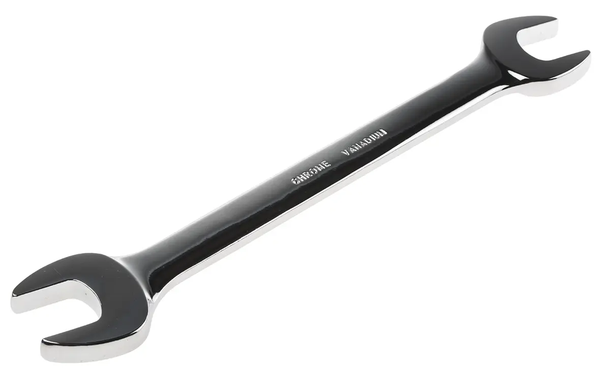 Produktfoto 1 von RS PRO Doppelgabelschlüssel Stücke, CrV-Stahl, Länge 227 mm