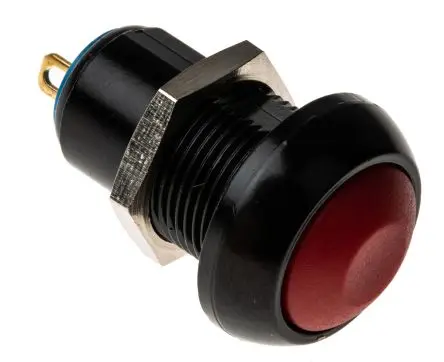 Produktfoto 1 von APEM IP Druckschalter Rastend Panel Ø 12.9 mm, SPST / 5A 24 V dc, IP67