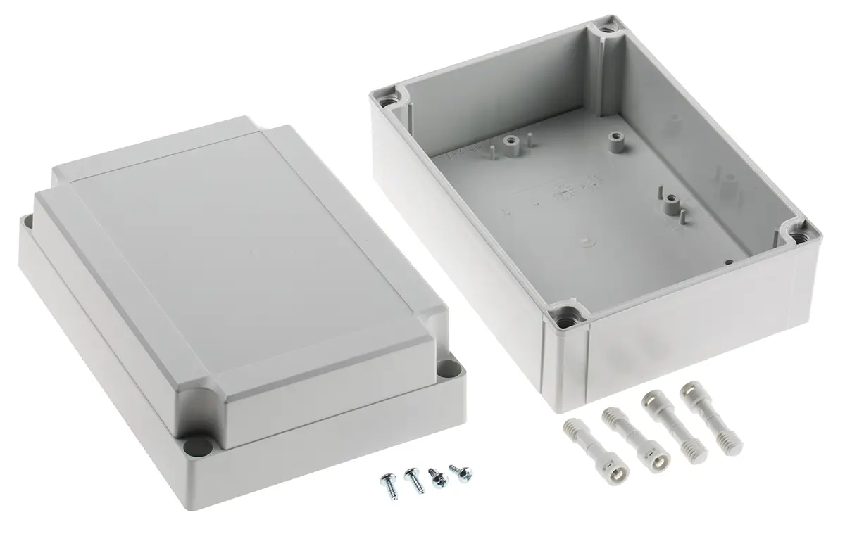 Produktfoto 1 von Fibox ABS; Gehäuse; ABS; Grau; IK07 IP66, IP40 Breite 130 mm Höhe 100 mm Länge 180 mm