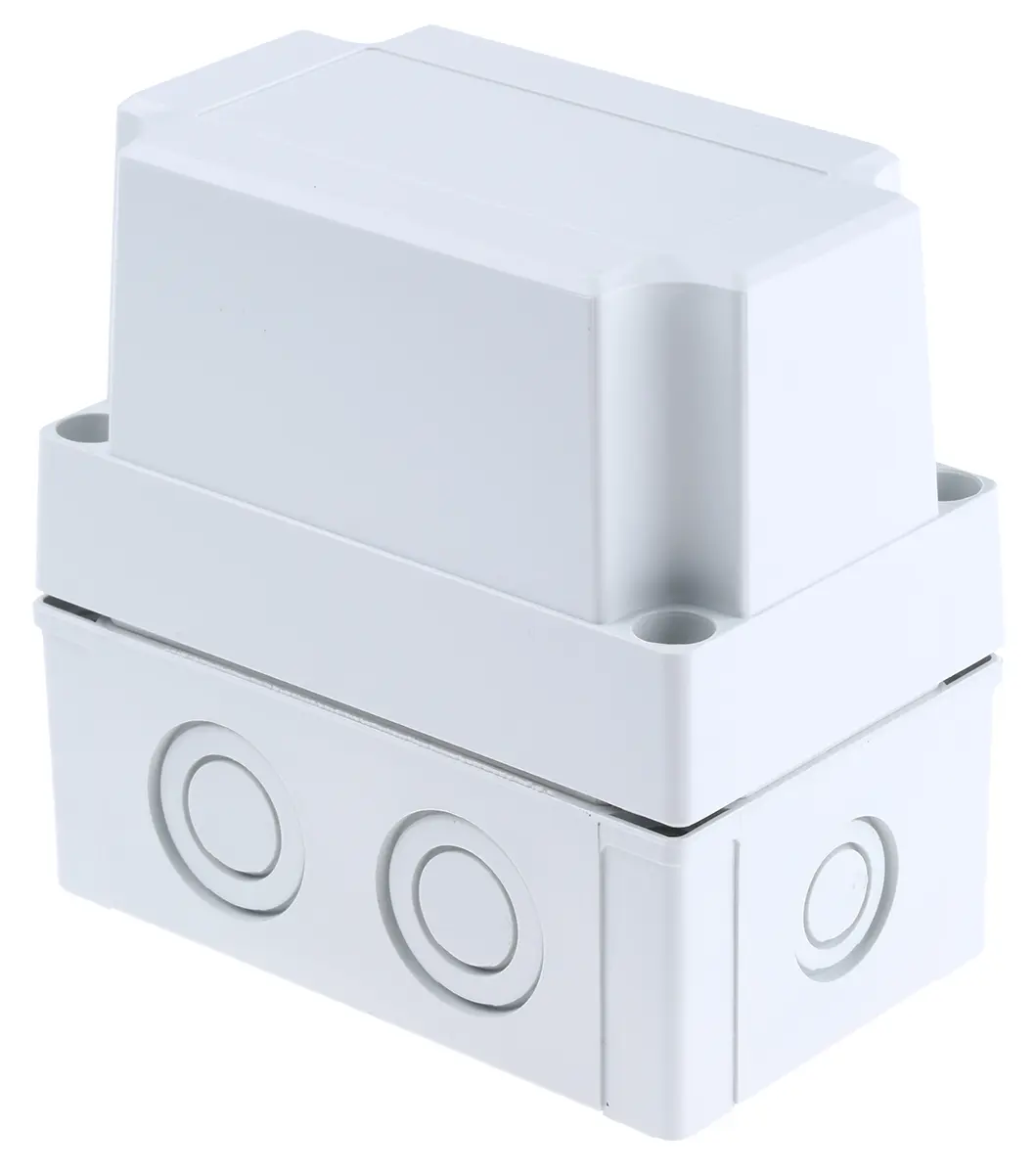 Produktfoto 1 von Fibox; Gehäuse; Polycarbonat; Grau; IK08 IP66, IP40 Breite 80 mm Höhe 125 mm Länge 130 mm