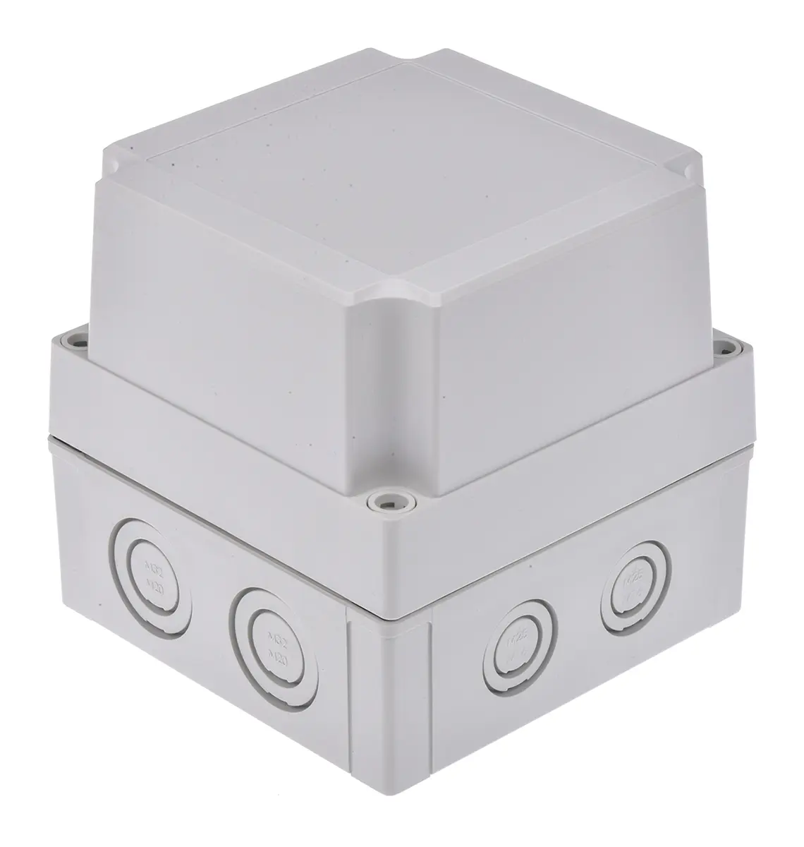 Produktfoto 1 von Fibox; Gehäuse; Polycarbonat; Grau; IK08 IP66, IP40 Breite 130 mm Höhe 125 mm Länge 130 mm