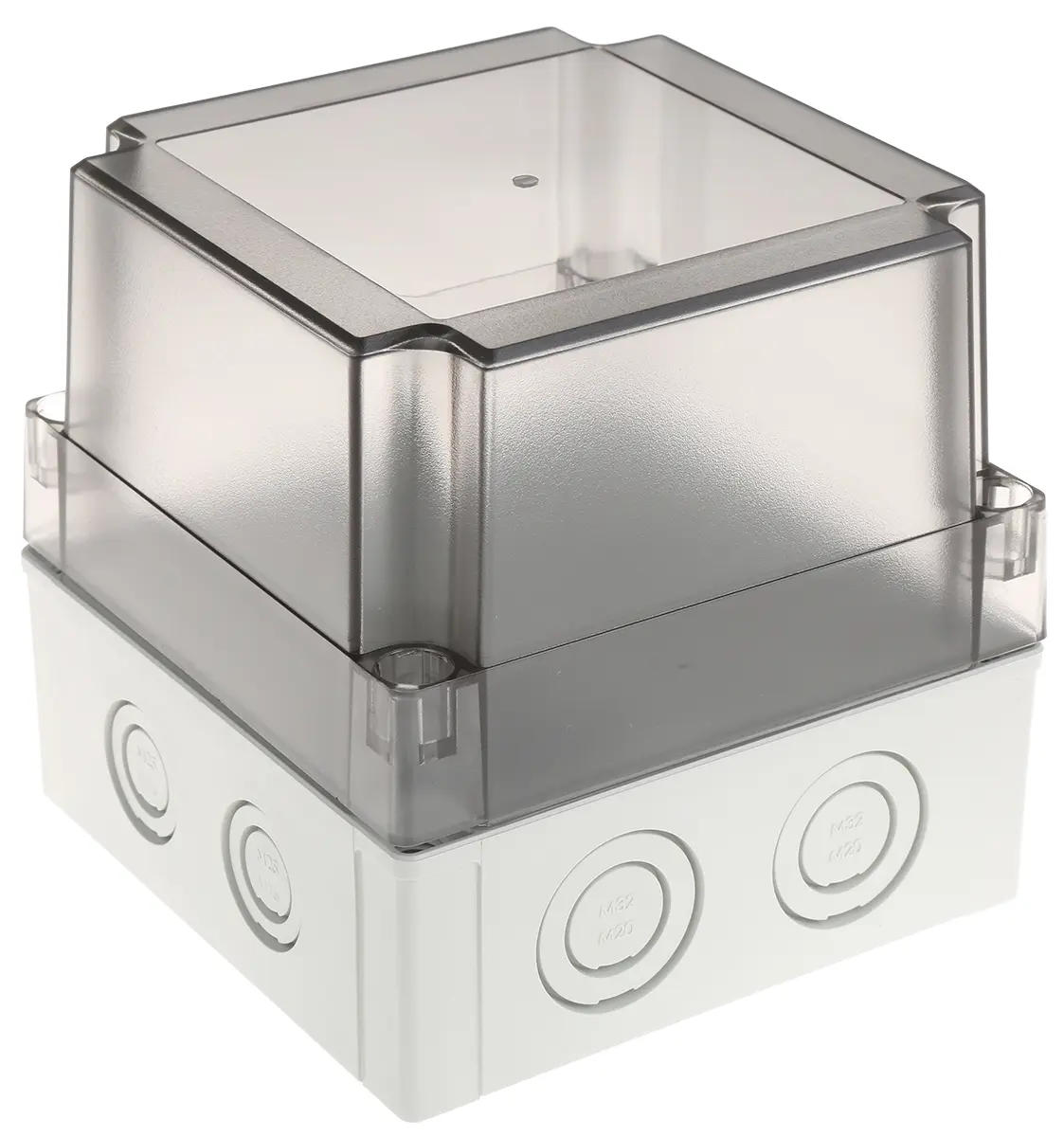 Produktfoto 1 von Fibox; Gehäuse; Polycarbonat; Grau; IK08 IP66, IP40 Breite 130 mm Höhe 125 mm Länge 130 mm