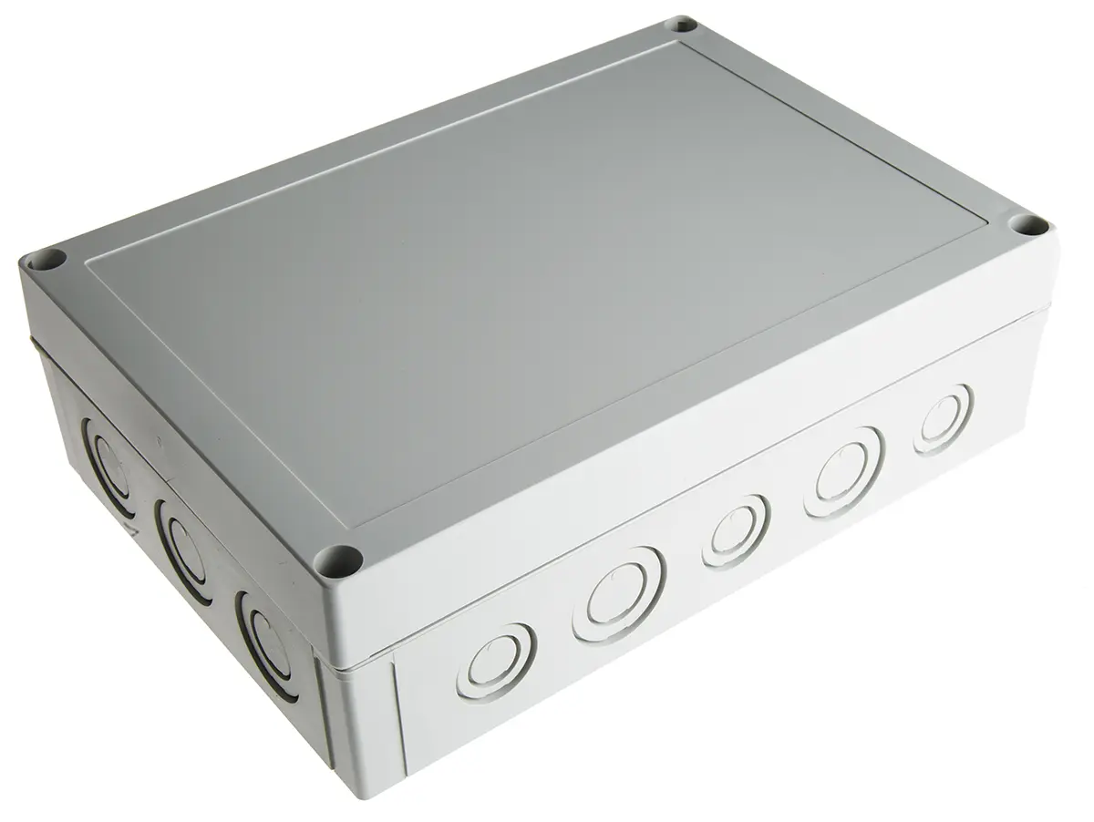 Produktfoto 1 von Fibox; Gehäuse; Polycarbonat; Grau; IK08 IP66, IP40 Breite 180 mm Höhe 75 mm Länge 255 mm