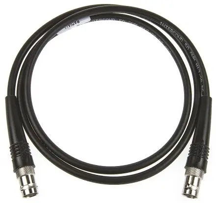 Produktfoto 1 von Radiall Cable Assembly Koaxialkabel Buchse, 50 Ω Buchse, 1 m, BNC / BNC, Schwarz