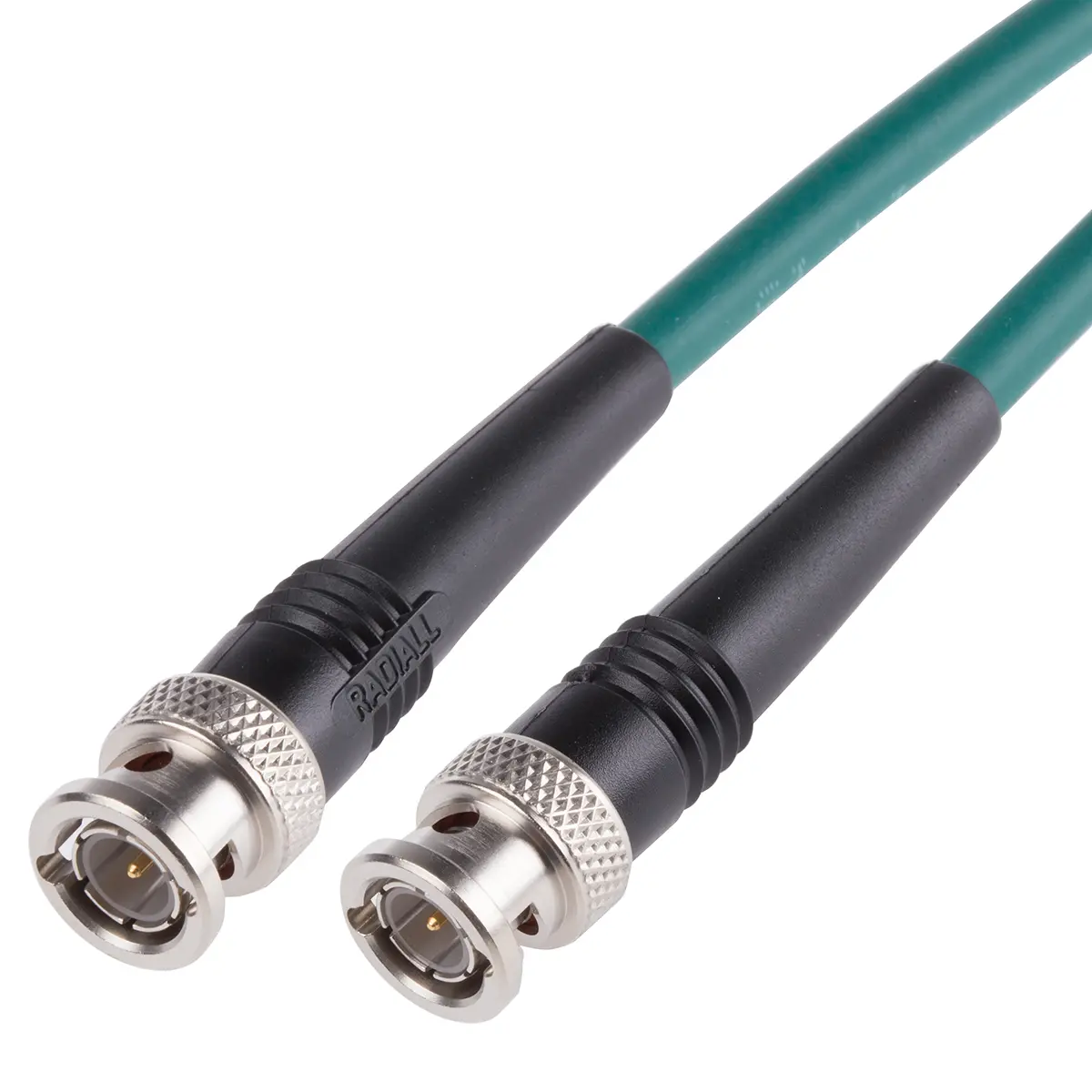 Produktfoto 1 von Radiall Cable Assembly Koaxialkabel Stecker, 75 Ω Stecker, 2 m, BNC / BNC, Grün