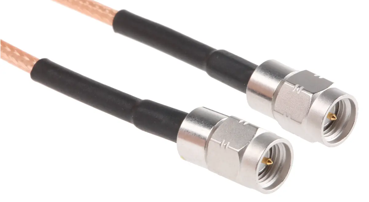 Produktfoto 1 von Radiall Cable Assembly Koaxialkabel Stecker, 50 Ω Stecker, 500 mm, SMA / SMA, Braun