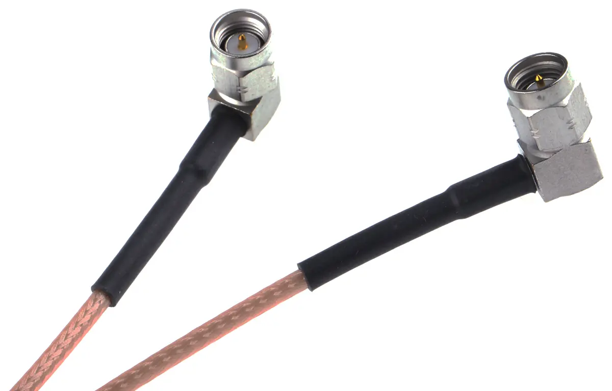 Produktfoto 1 von Radiall Cable Assembly Koaxialkabel Stecker, 50 Ω Stecker, 500 mm, SMA / SMA, Braun