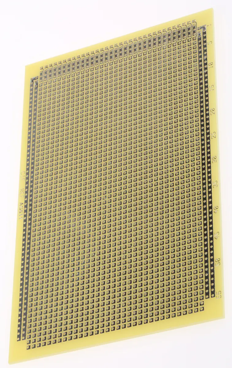 Produktfoto 1 von CIF Lochrasterplatine 1, Raster 2.54 mm, PCB-Bohrung 1 mm Einseitig 160 mm Epoxidharz FR4 100 mm