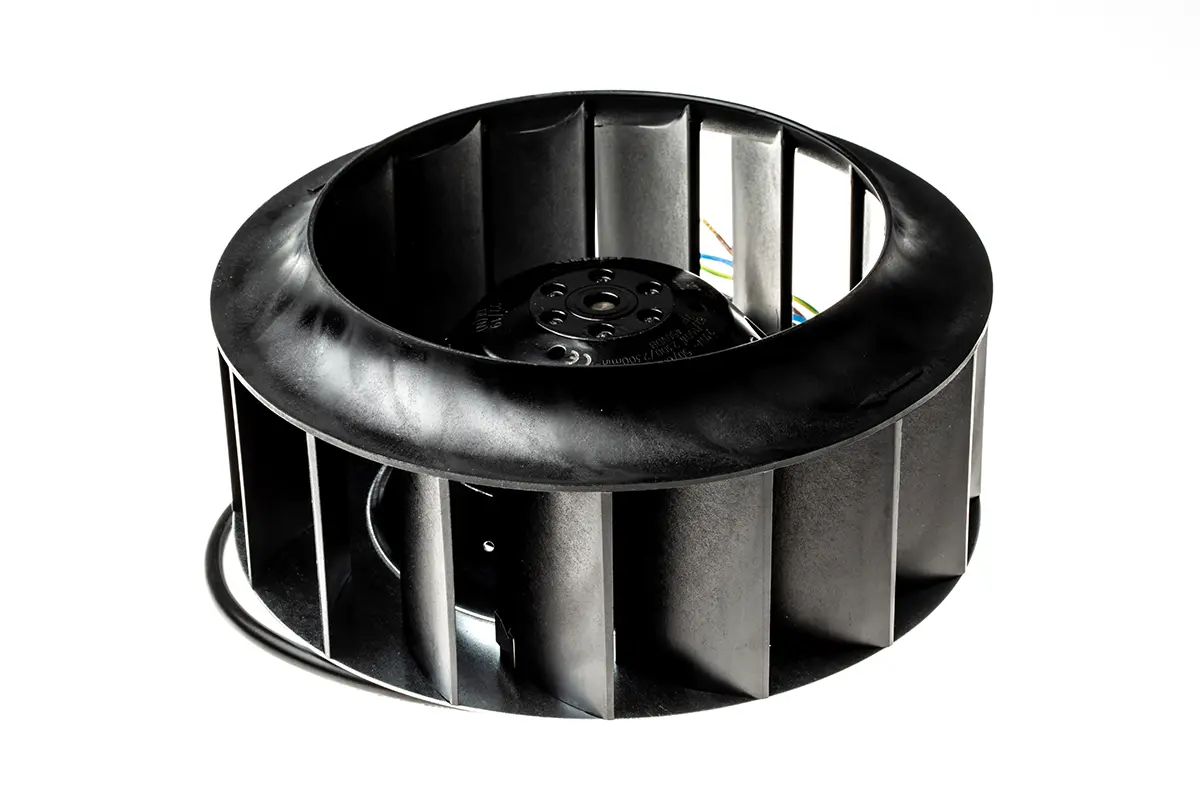 Produktfoto 1 von ebm-papst R2E180 Radialgebläse, radial, 230 V ac, AC, 63dB, Ø 180 (Dia.) x 78mm, 2300U/min, Kugellager