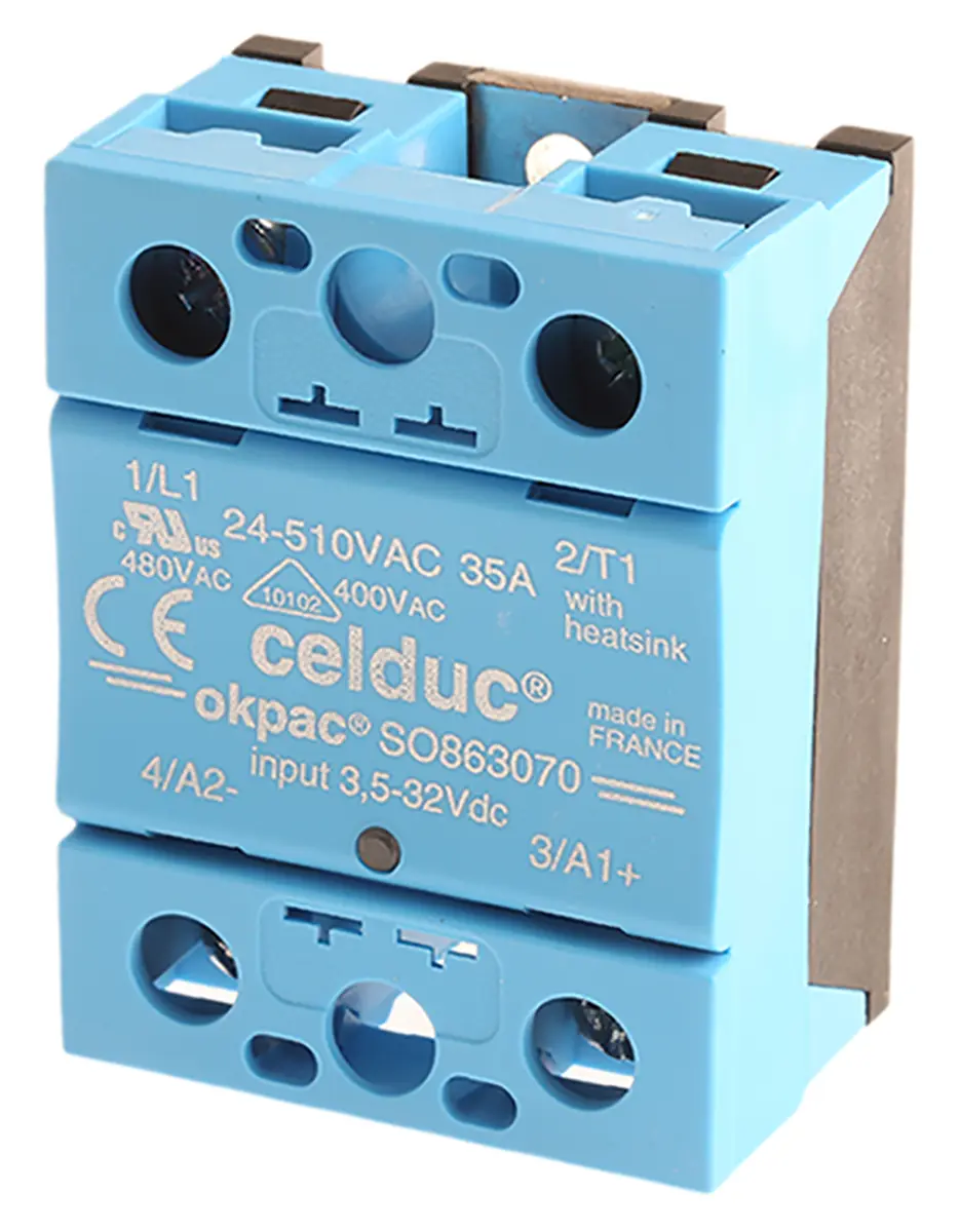 Produktfoto 1 von Celduc SO8 DIN-Hutschiene Halbleiterausgang, SPST 510 V eff. 32V / 40 A
