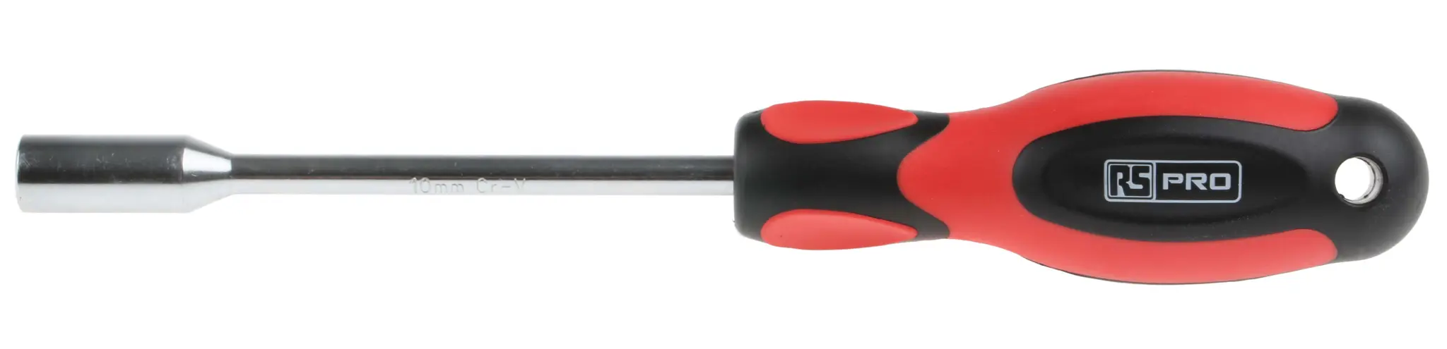 Produktfoto 1 von RS PRO 10 mm Sechskant Steckschlüssel-Handgriff Schließer (NO), Länge 236 mm / Klinge 125 mm