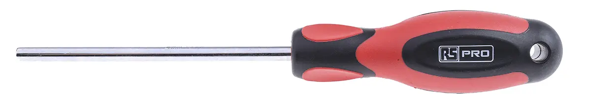 Produktfoto 1 von RS PRO 4 mm Sechskant Steckschlüssel-Handgriff Schließer (NO) / Klinge 125 mm