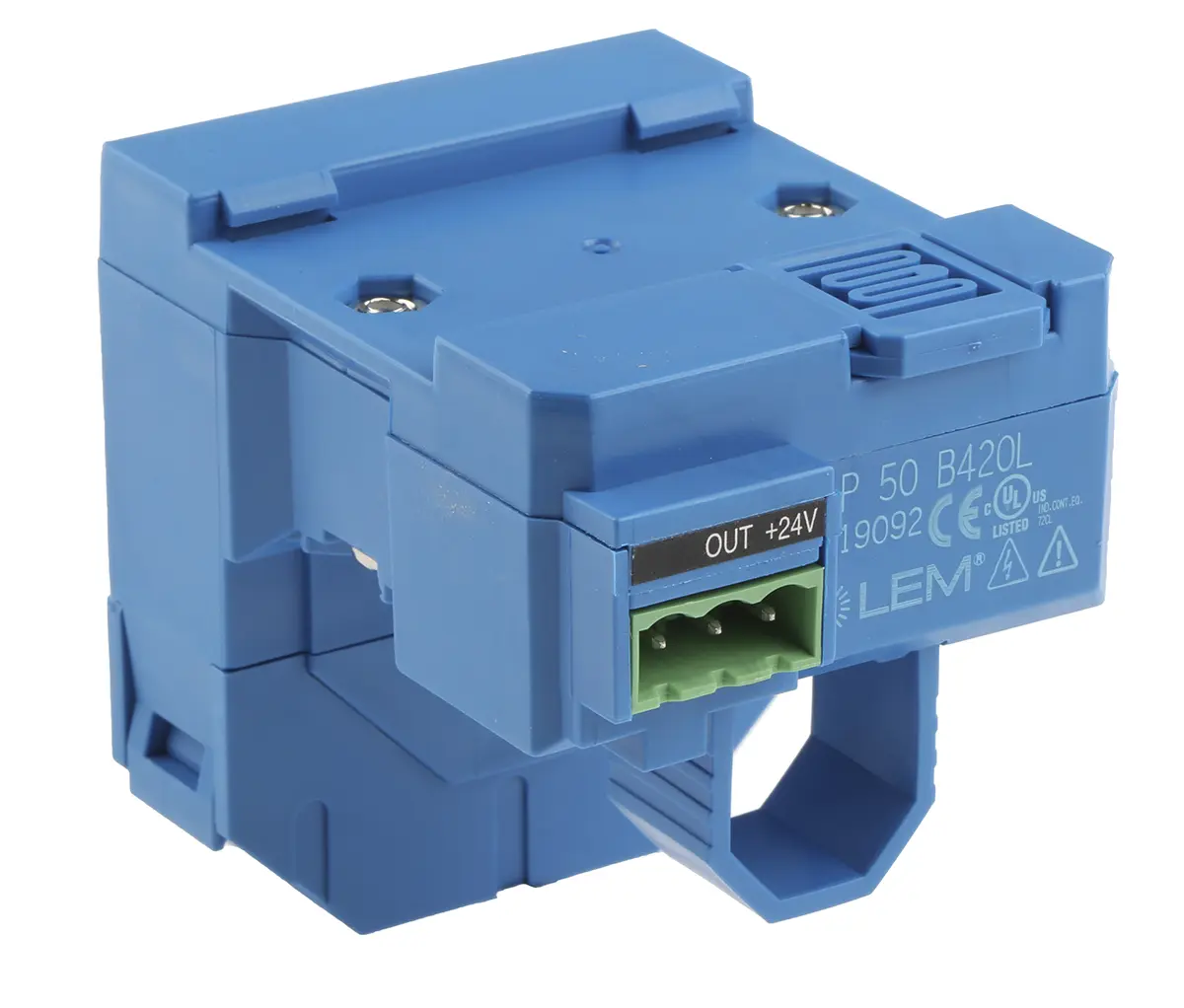 Produktfoto 1 von LEM AP Stromwandler, DIN-Hutschiene, 50:1 50A, Leitermaß 18mm, 67mm x 55mm x 69mm