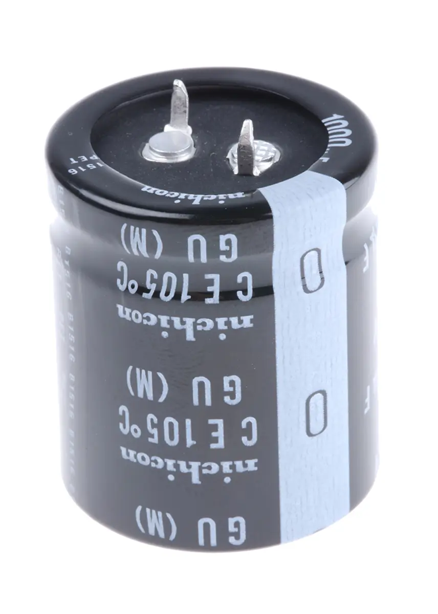 Produktfoto 1 von Nichicon GU Snap-In Aluminium-Elektrolyt Kondensator 1000μF ±20% / 200V dc, Ø 30mm x 35mm, bis 105°C