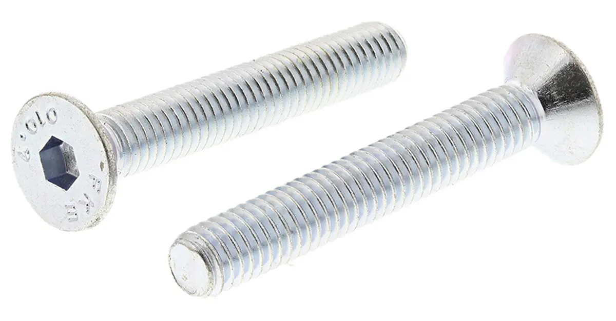 Produktfoto 1 von RS PRO Senkkopf Innensechskantschraube, Stahl verzinkt, M6 x 1mm, 40mm