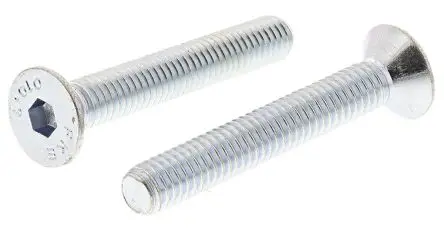 Produktfoto 1 von RS PRO Innensechskant Senkkopf Innensechskantschraube, Stahl glatt, M6, M6 40 mm