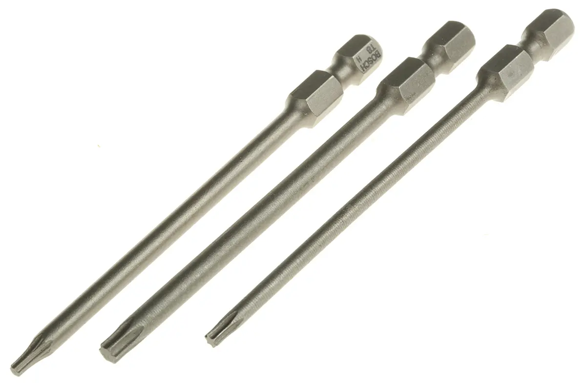 Produktfoto 1 von Bosch Innensechsrund Sechskant Treiberbit T8, T10, T15, Länge 89 mm, 3-teilig