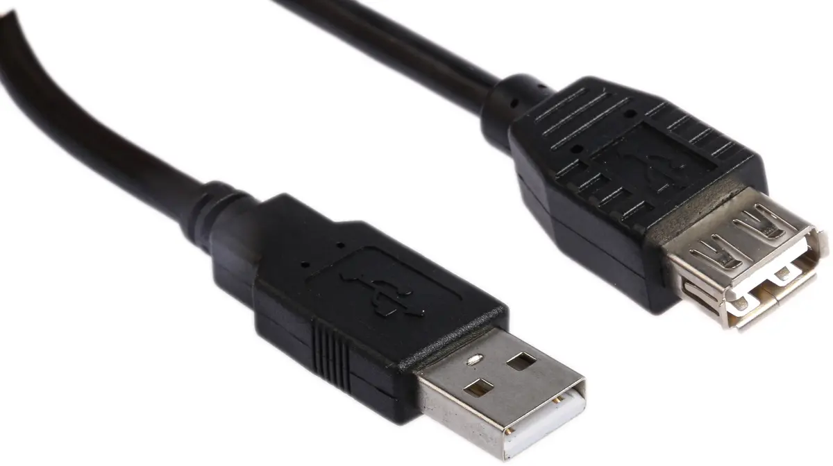 Produktfoto 1 von Roline Stecker USB-Kabel, USB Typ A Buchse / USB Typ A, 1.8 m USB 2.0 Schwarz