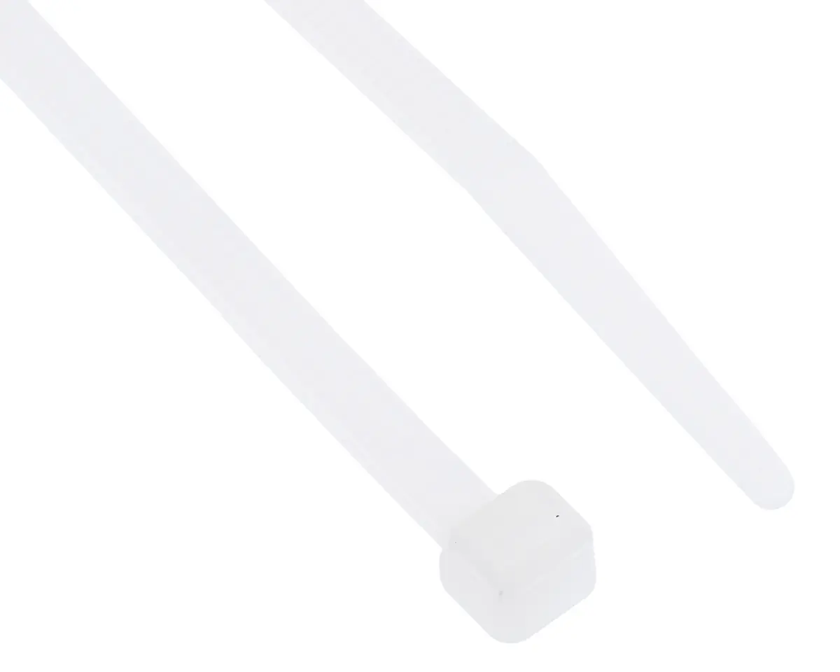 Produktfoto 1 von RS PRO CV190K Nylon 6.6 Kabelbinder Nicht lösbar Natur 4.8 mm x 190 mm
