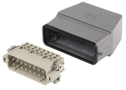 Produktfoto 1 von HARTING Han A Stromversorgungssteckverbinder in robuster Ausführung Panel 16A Schraubbefestigung Stecker 16-polig /