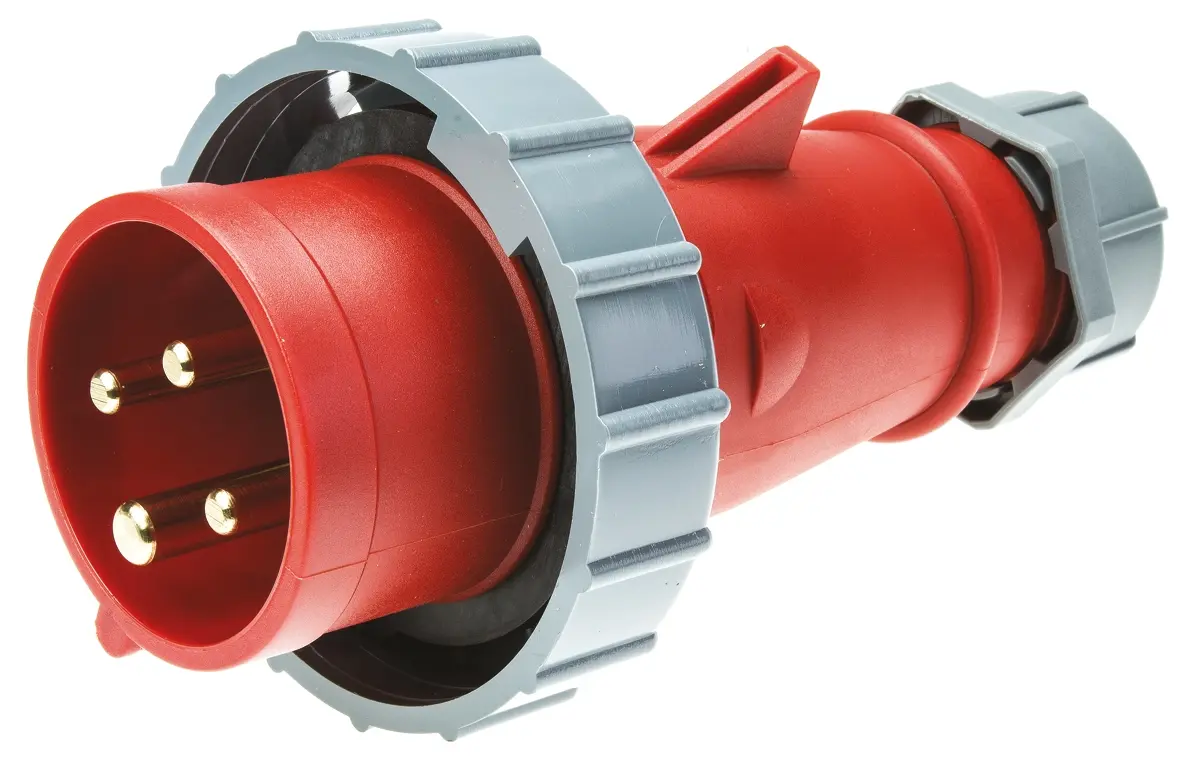 Produktfoto 1 von MENNEKES AM-TOP Leistungssteckverbinder Rot 4P, 400V, Kabel Gerade IP67 16A Phasenwender