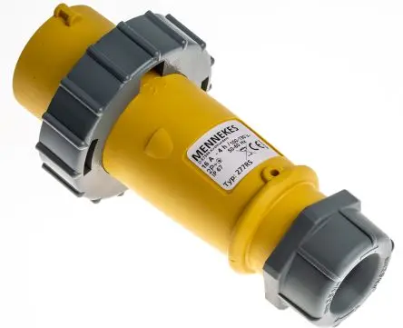 MENNEKES AM-TOP Leistungssteckverbinder Gelb 3P, 110V, Kabel Gerade IP67 16A