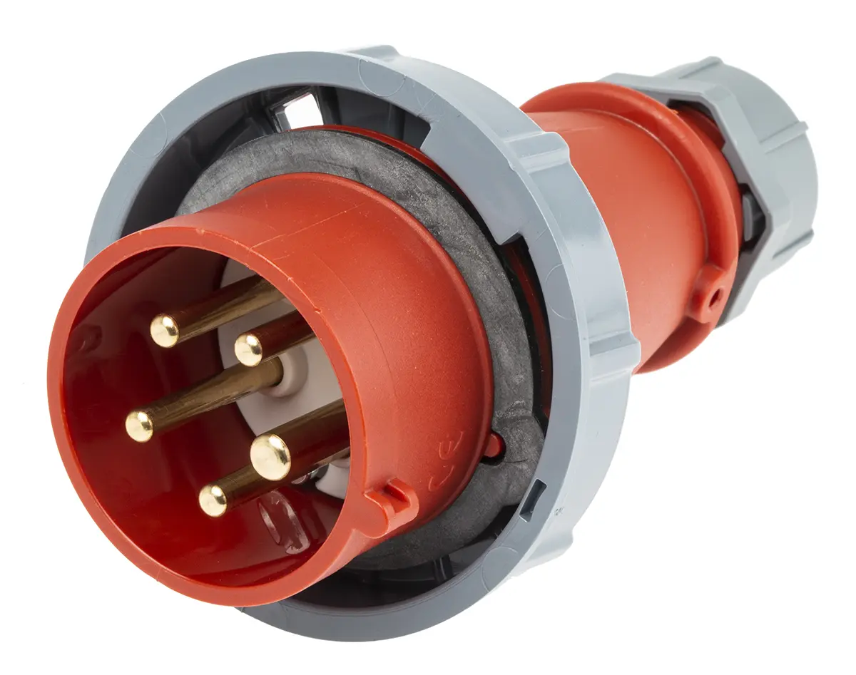 Produktfoto 1 von MENNEKES AM-TOP Leistungssteckverbinder Rot 3P+N+PE, 400V, Kabel Gerade IP67 16A Phasenwender