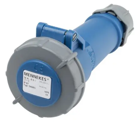 Produktfoto 1 von MENNEKES AM-TOP Leistungssteckverbinder Blau, 230V 3P / 16A, Kabel IP67