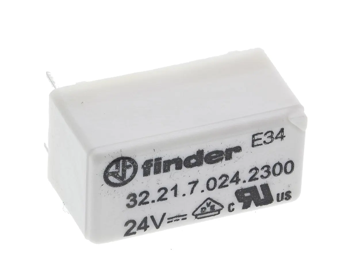 Produktfoto 1 von Finder 24V dc Spule 1-poliger Schließer Printrelais 6A 2880Ω 200mW Monostabiles Relais