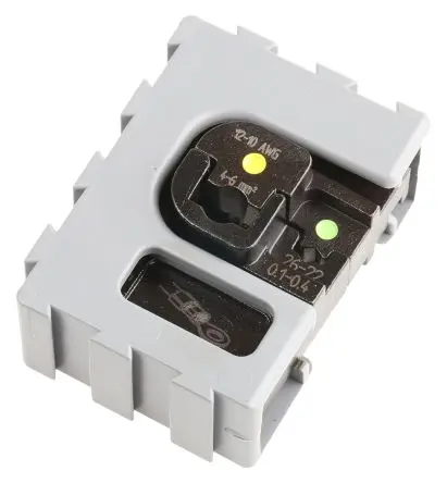 Produktfoto 1 von RS PRO 4300 Crimpmatrize Schwarz, 2 Ports, Crimpmatrize