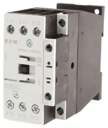 Produktfoto 1 von Eaton DILM Schütz 400V ac-Spule, 3-polig, 400V ac / 32 A 400V ac 15 kW 1 Schließer Motorsteuerung, Widerstandsbelastung